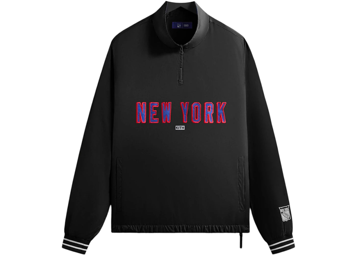 Kith x New York Rangers Nylon Quarter Zip Black
