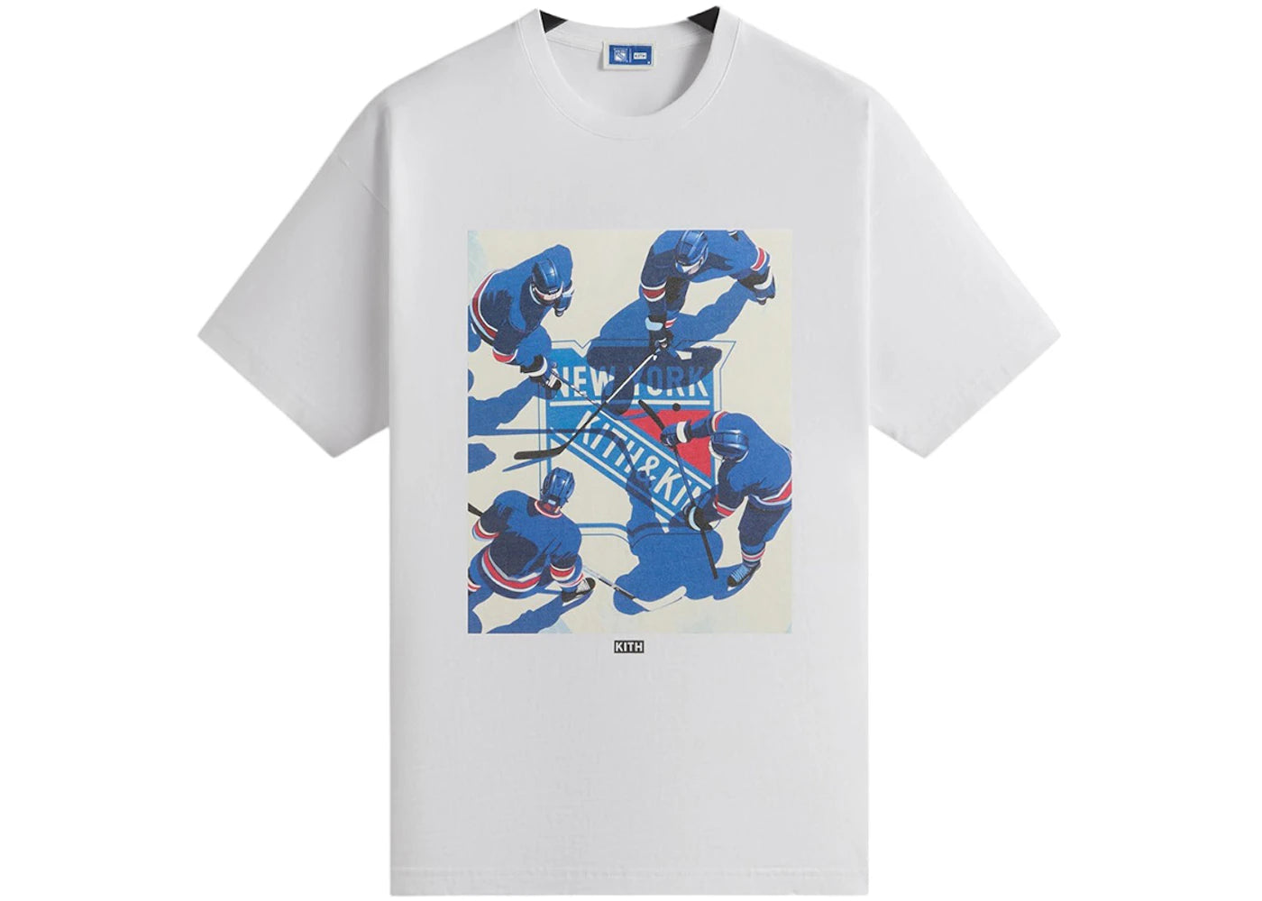 Kith x New York Rangers On Ice Vintage Tee White