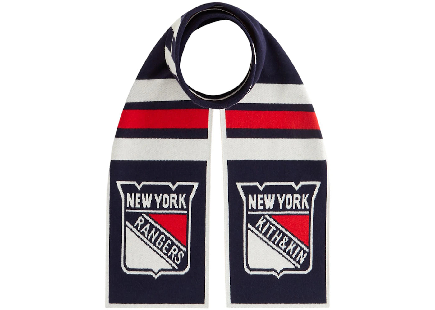 Kith x New York Rangers Shield Knitted Scarf Nocturnal