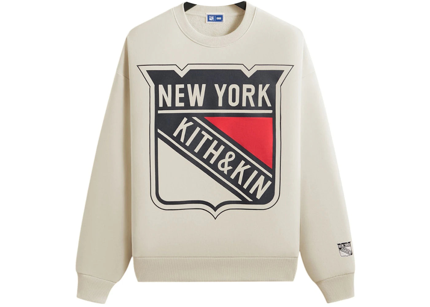 Kith x New York Rangers Shield Nelson Crewneck Sandrift