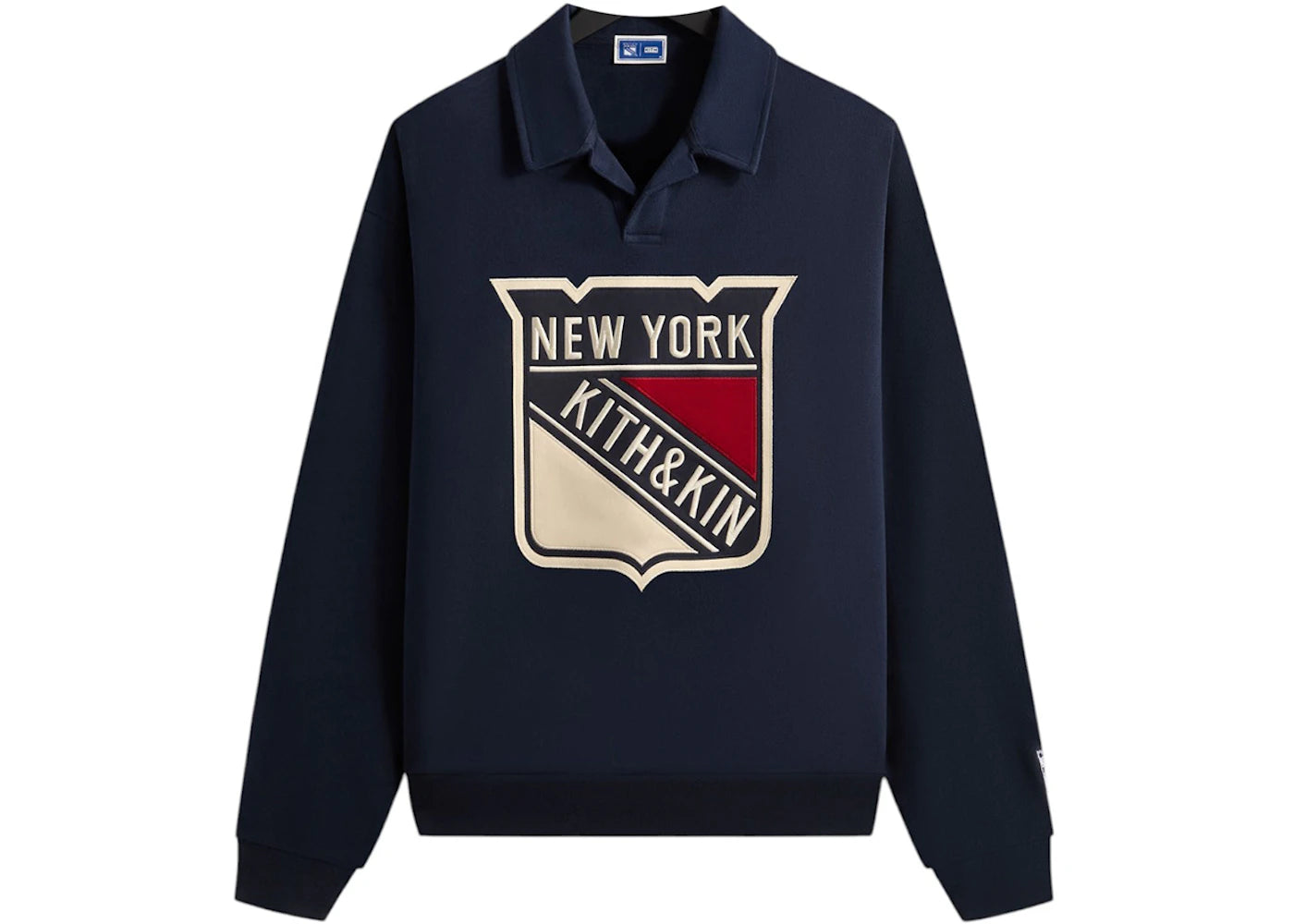 Kith x New York Rangers Shield Vintage Nelson Rugby Nocturnal