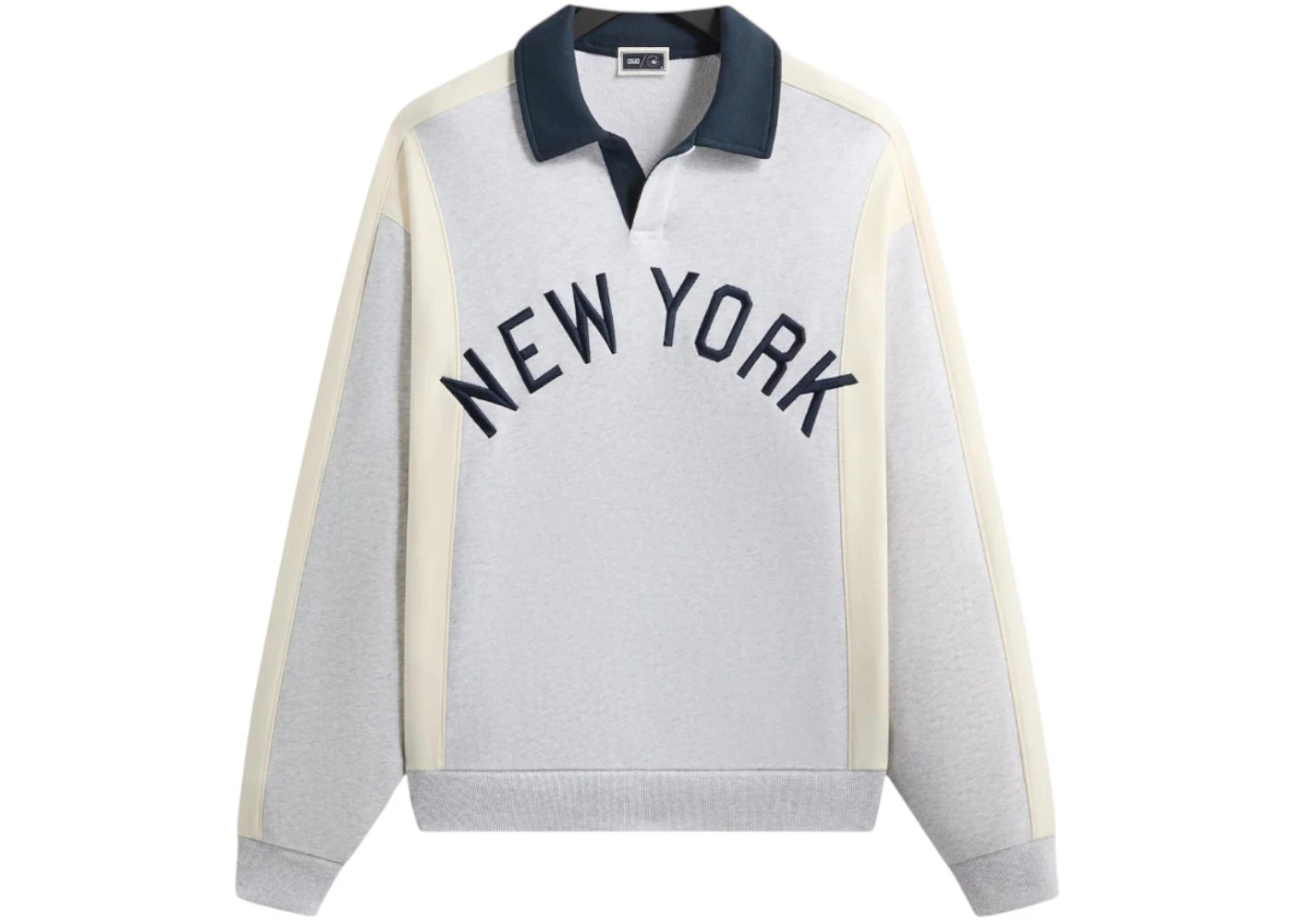 Kith x New York Yankees Paneled Nelson Rugby Light Heather Grey