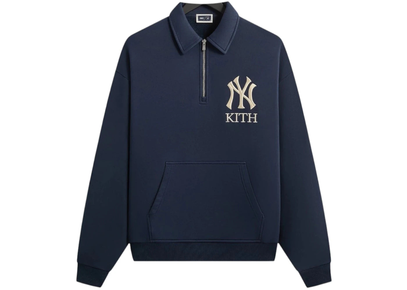 Kith x New York Yankees Quarter Zip Popover Sweatshirt Nocturnal