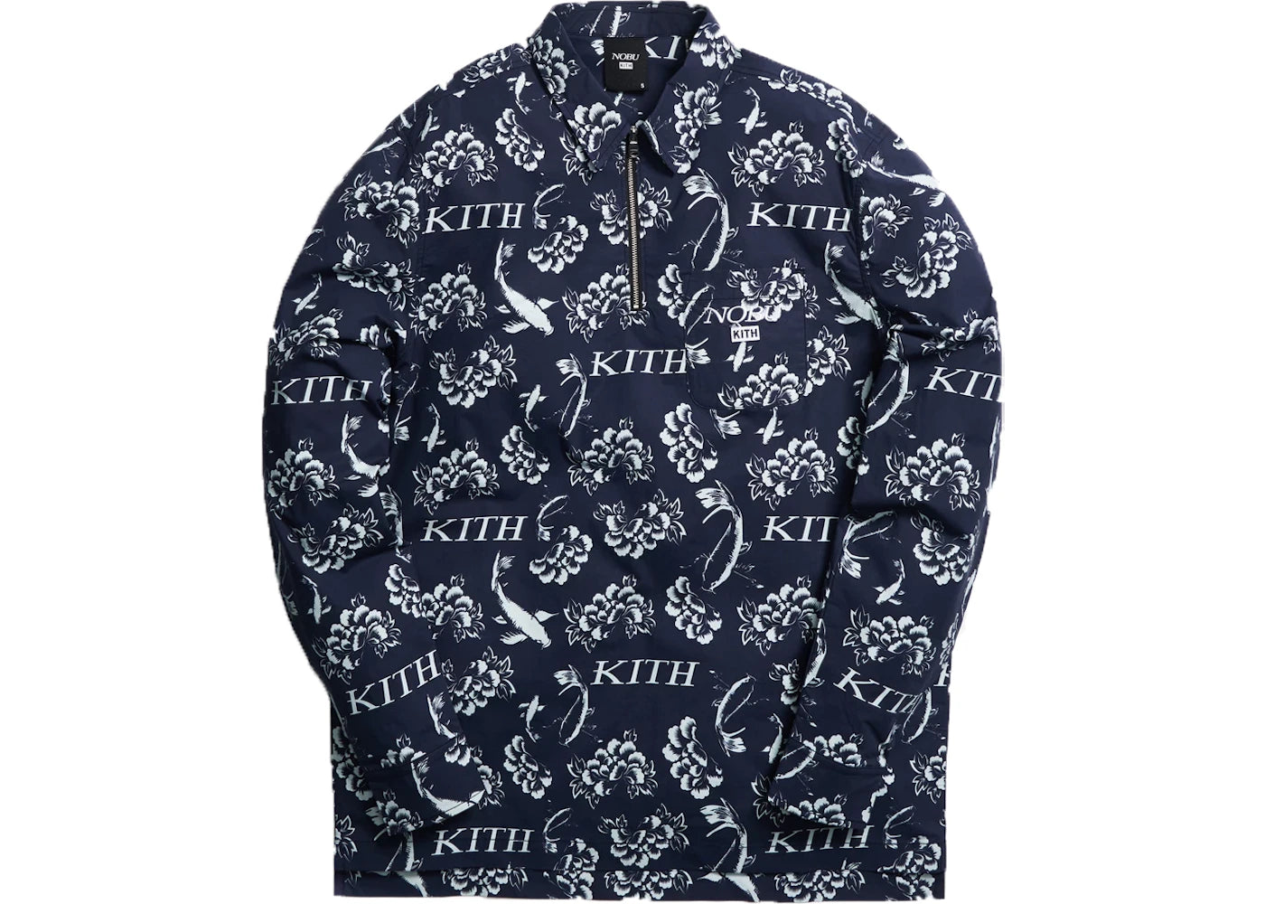 Kith x Nobu Quarter-Zip Button-Up Navy