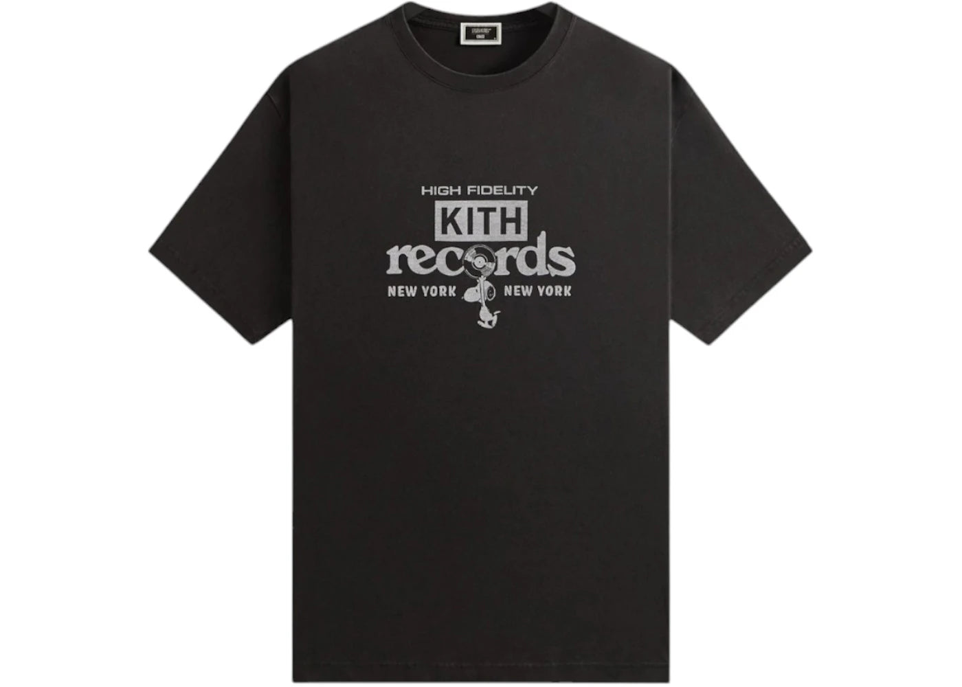 Kith x Peanuts High Fidelity Vintage Tee Black
