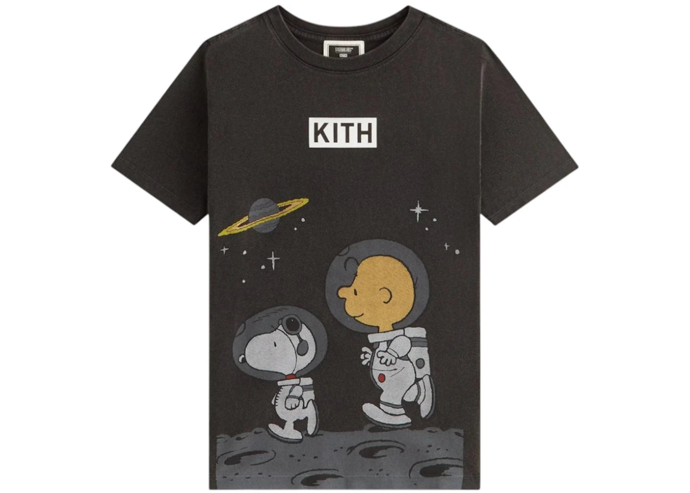 Kith x Peanuts Kids Space Vintage Tee Black