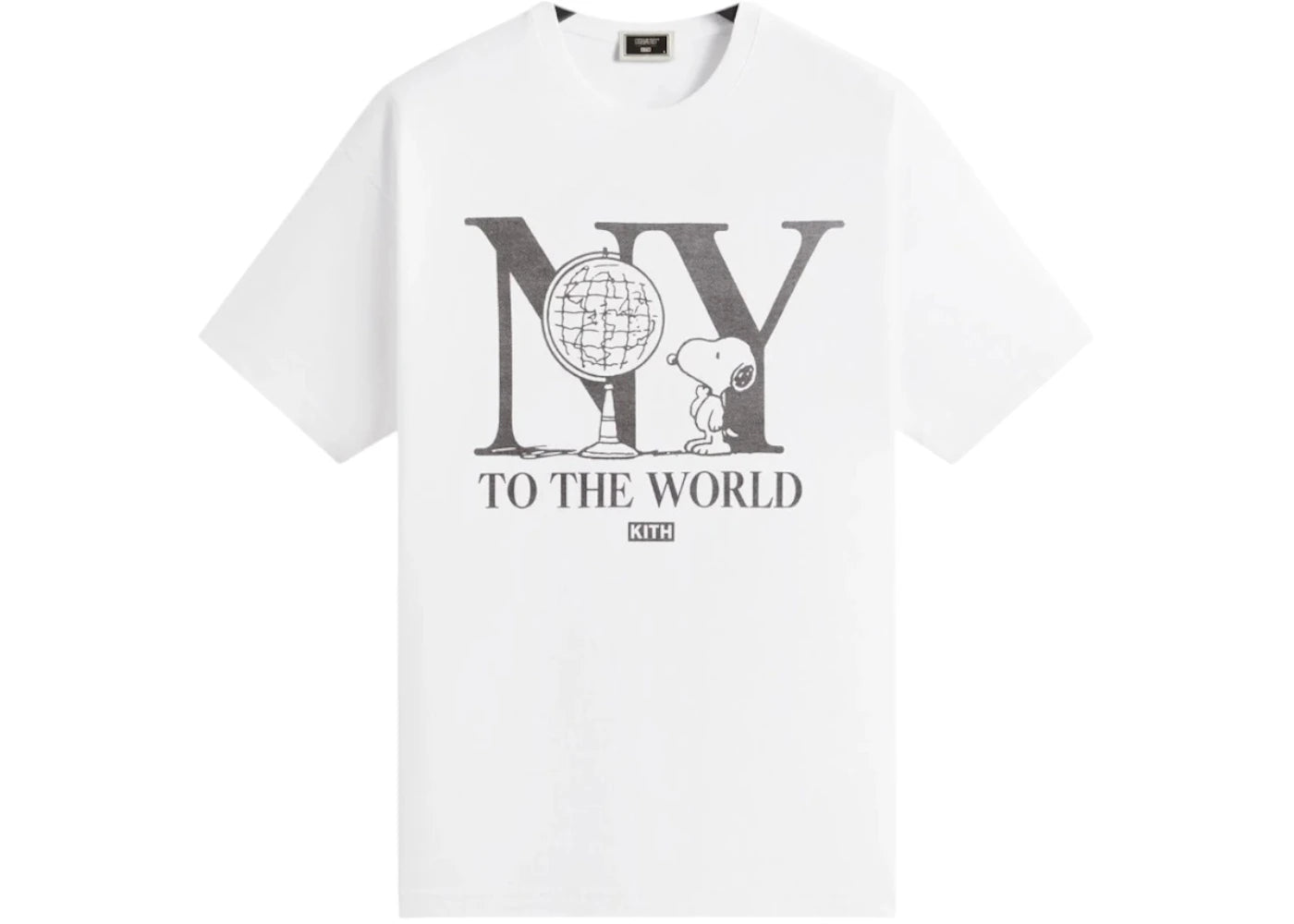 Kith x Peanuts New York To The World Vintage Tee White