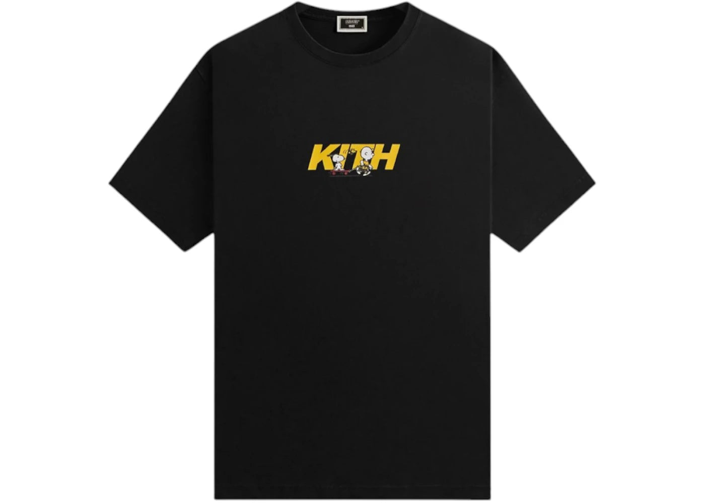 Kith x Peanuts Skateboard Fast Logo Tee Black