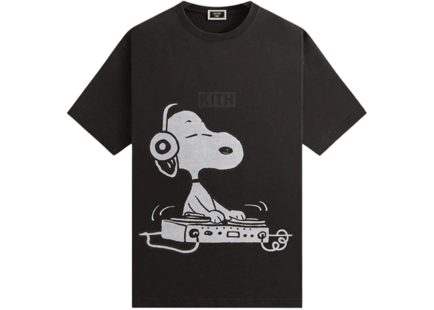 Kith x Peanuts Snoopy DJ Vintage Tee Black