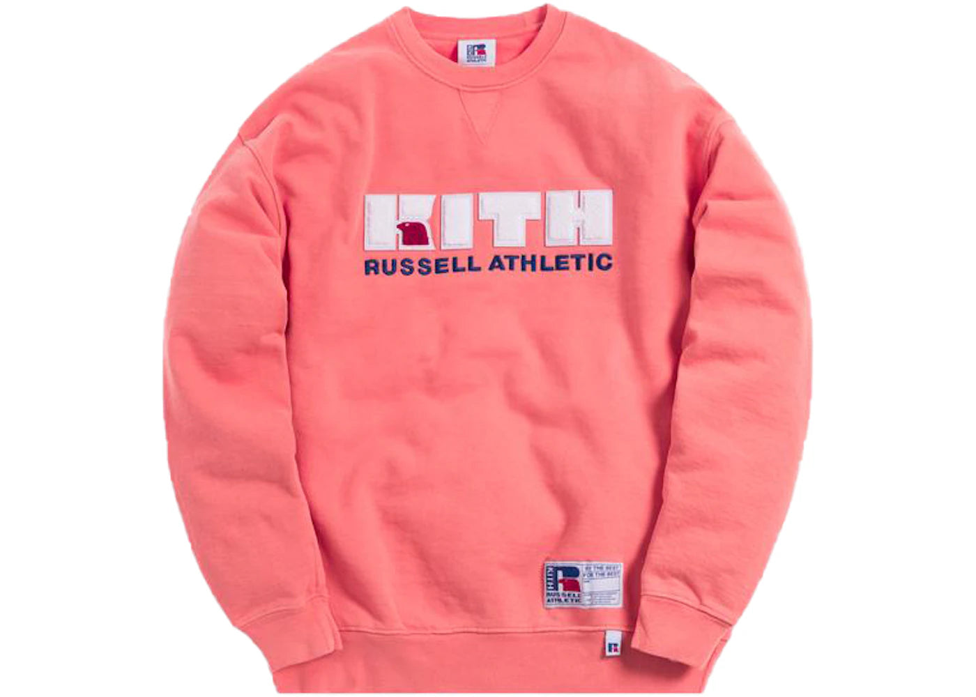 Kith x Russell Athletic Varsity Logo Crewneck Baroque Rose