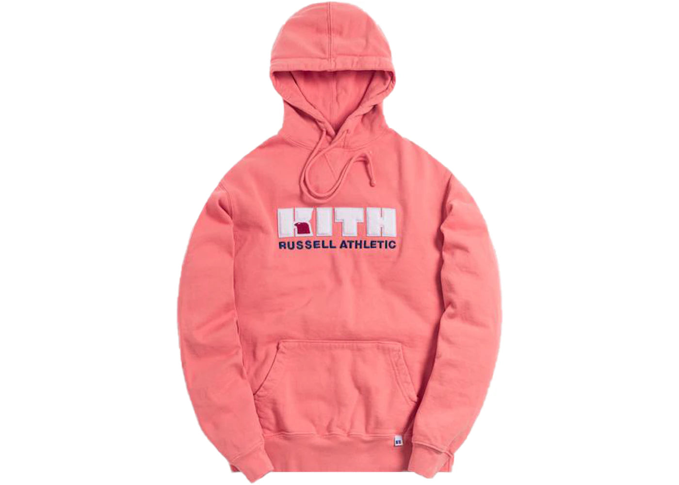 Kith x Russell Athletic Varsity Logo Hoodie Baroque Rose