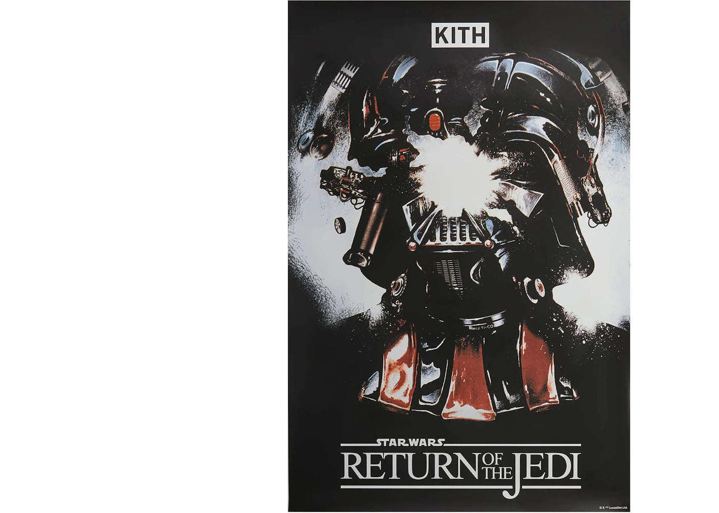 Kith x STAR WARS Exploding Darth Vader Poster Multicolor