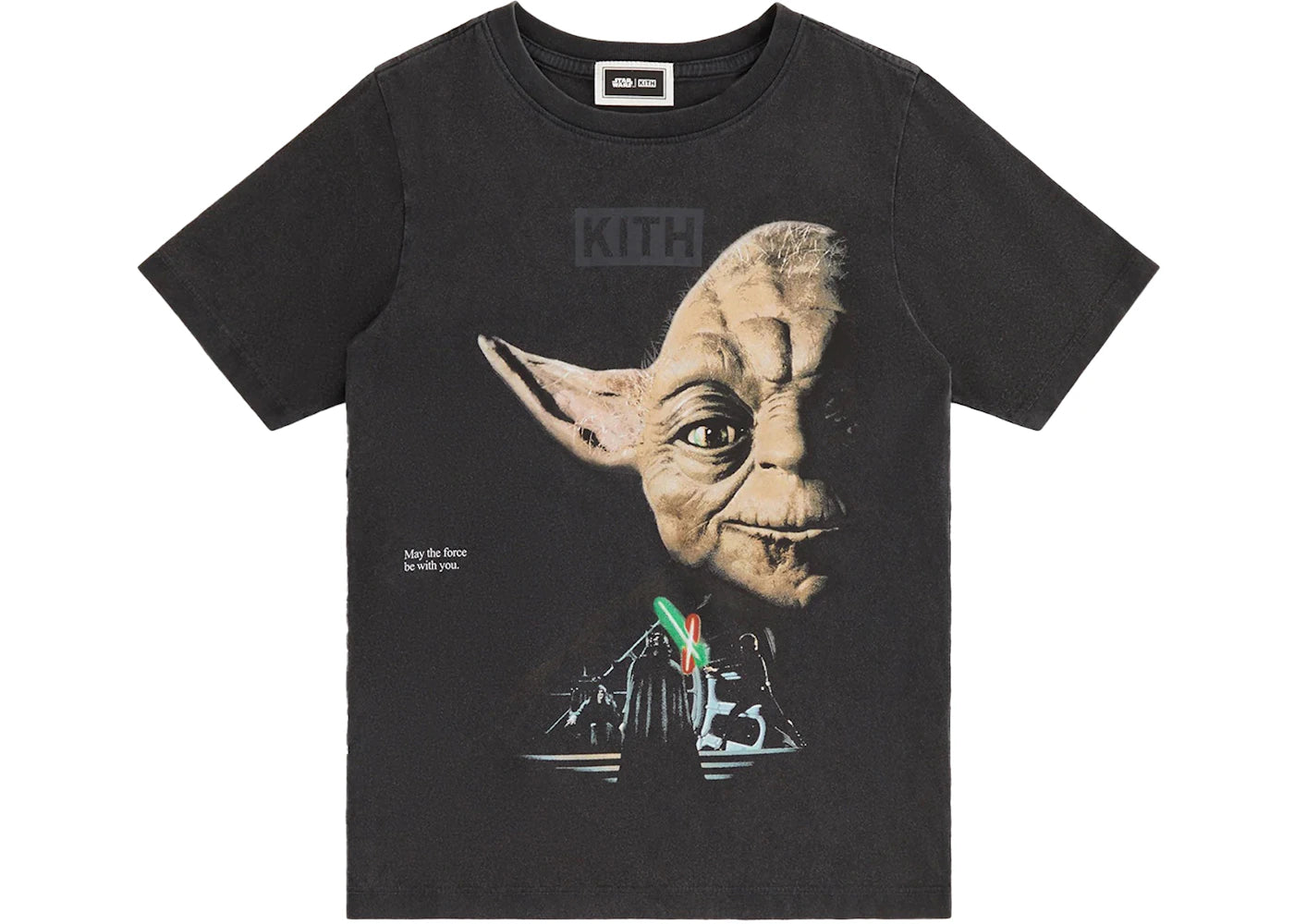 Kith x STAR WARS Kids Yoda Vintage Tee Black