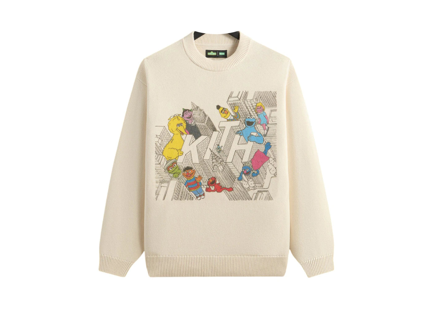 Kith x Sesame Street City Outline Sweater Sandrift