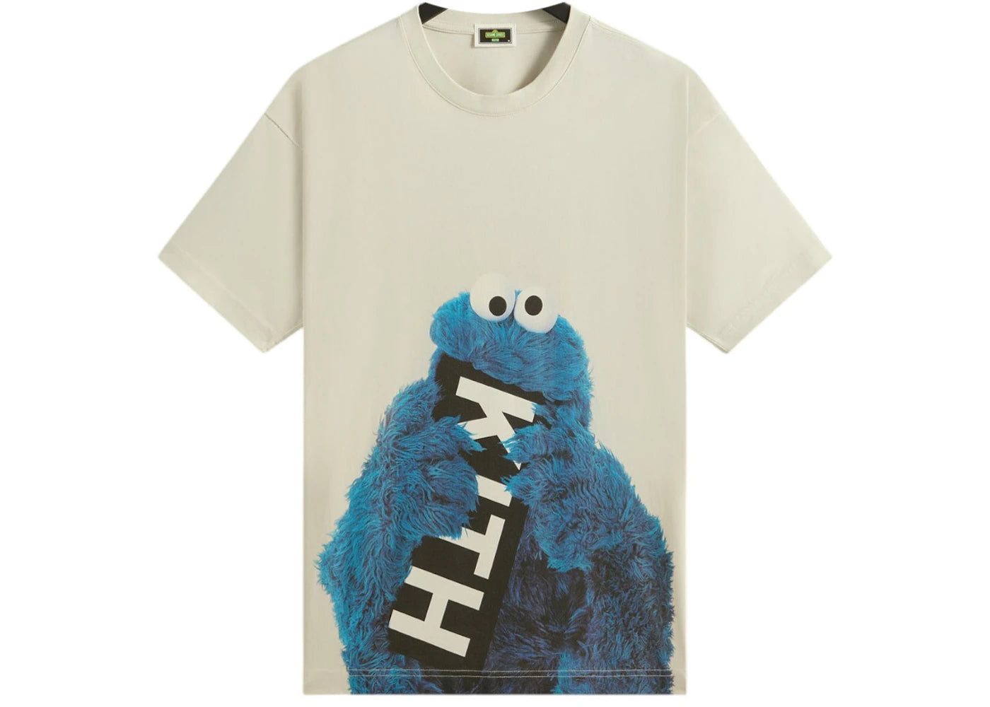 Kith x Sesame Street Cookie Monster Tee Chalk