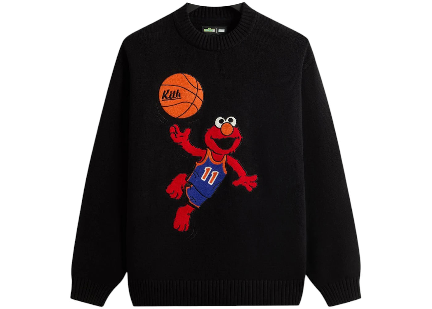 Kith x Sesame Street Elmo Crewneck Sweater Black