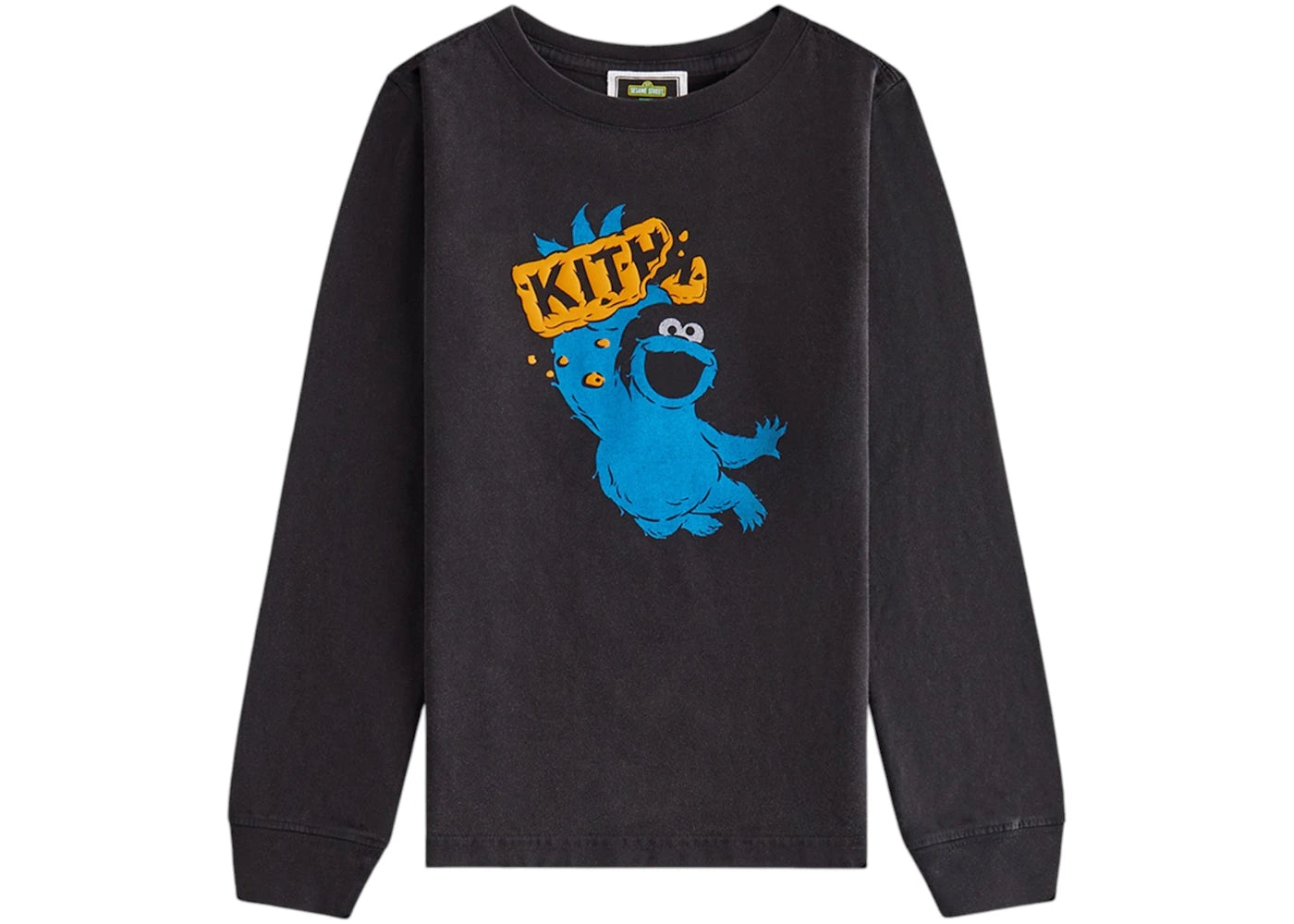 Kith x Sesame Street Kids Cookie Vintage Tee Black