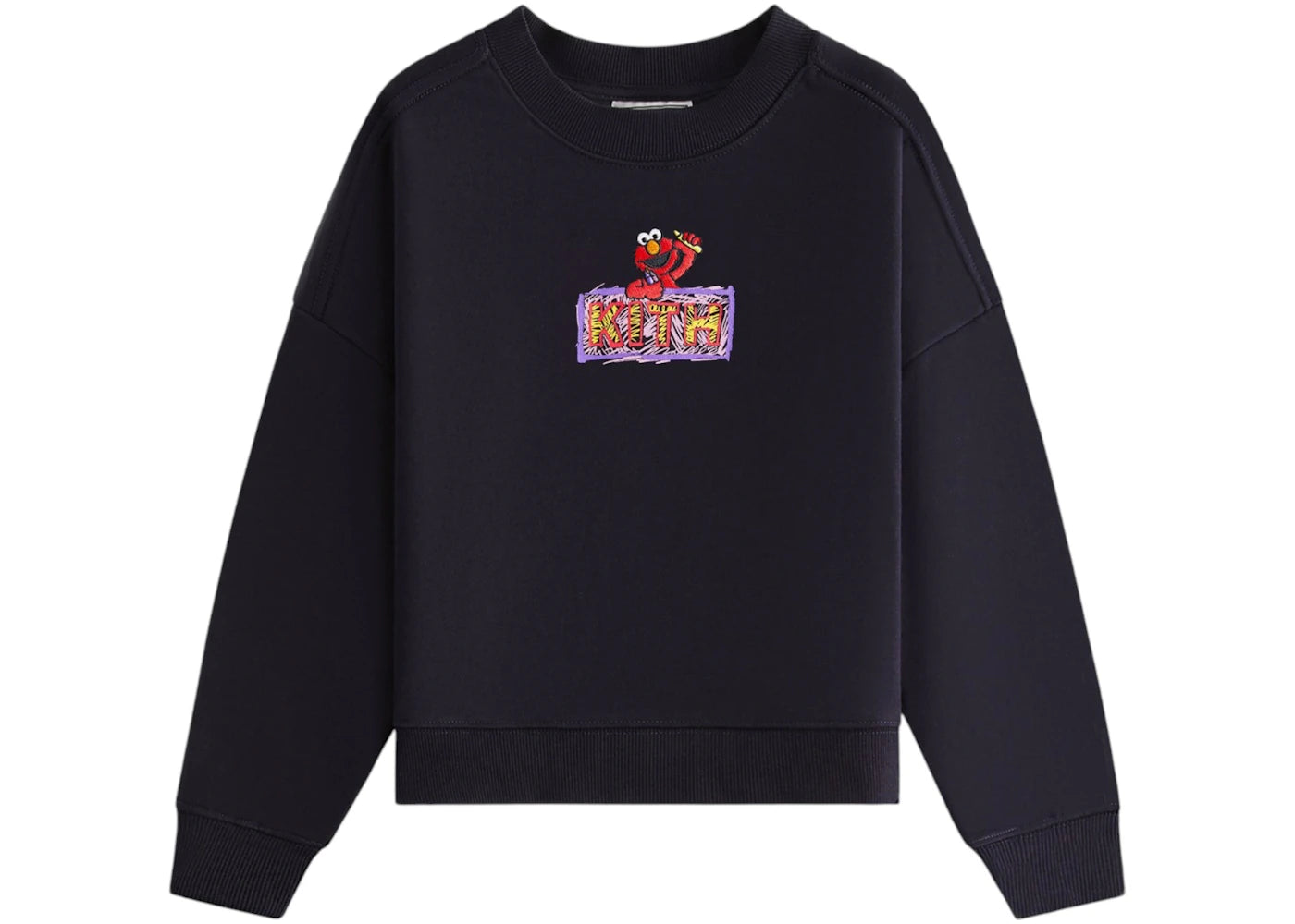 Kith x Sesame Street Kids Elmo Nelson Crewneck Black