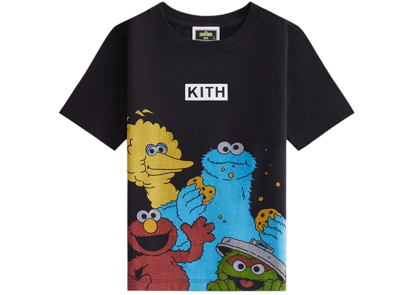 Kith x Sesame Street Kids Family Tee Black