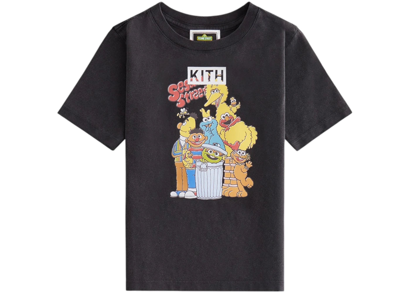 Kith x Sesame Street Kids Vintage Tee Black