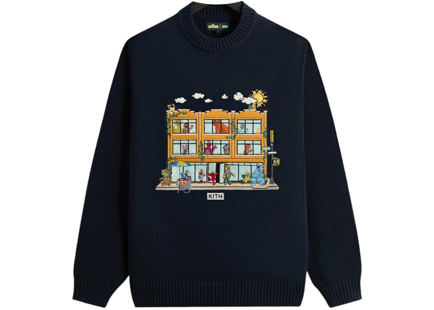 Kith x Sesame Street Lafayette Crewneck Sweater Nocturnal