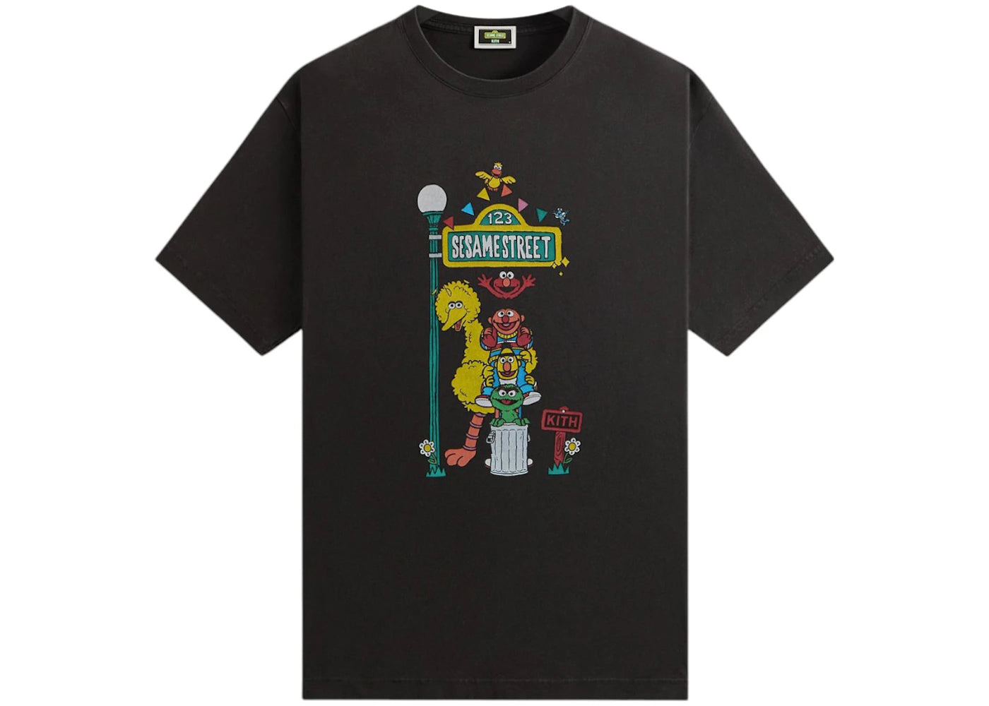 Kith x Sesame Street Lamp Vintage Tee Black