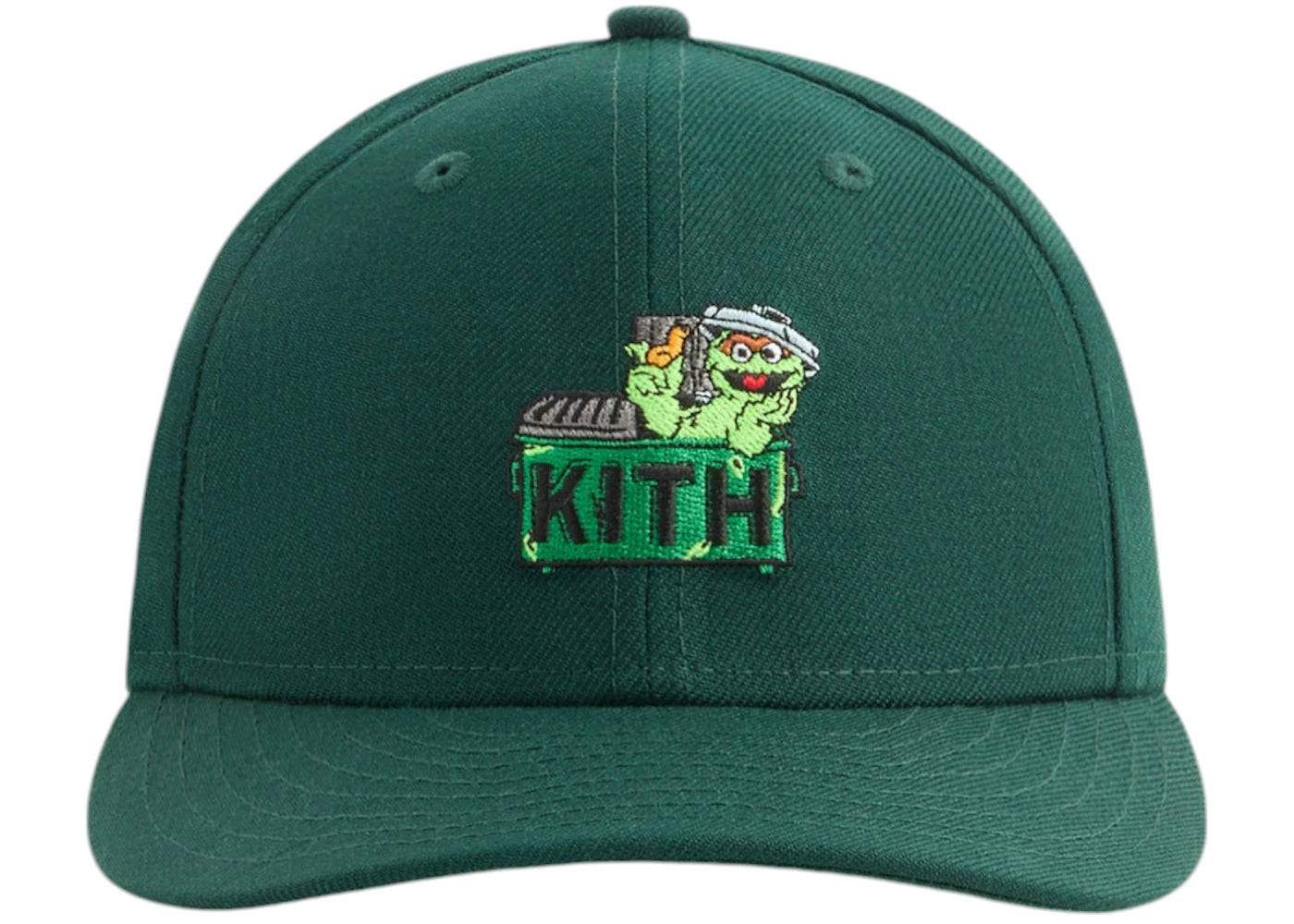 Kith x Sesame Street New Era Oscar The Grouch 59Fifty Low Profile Fitted Cap Stadium