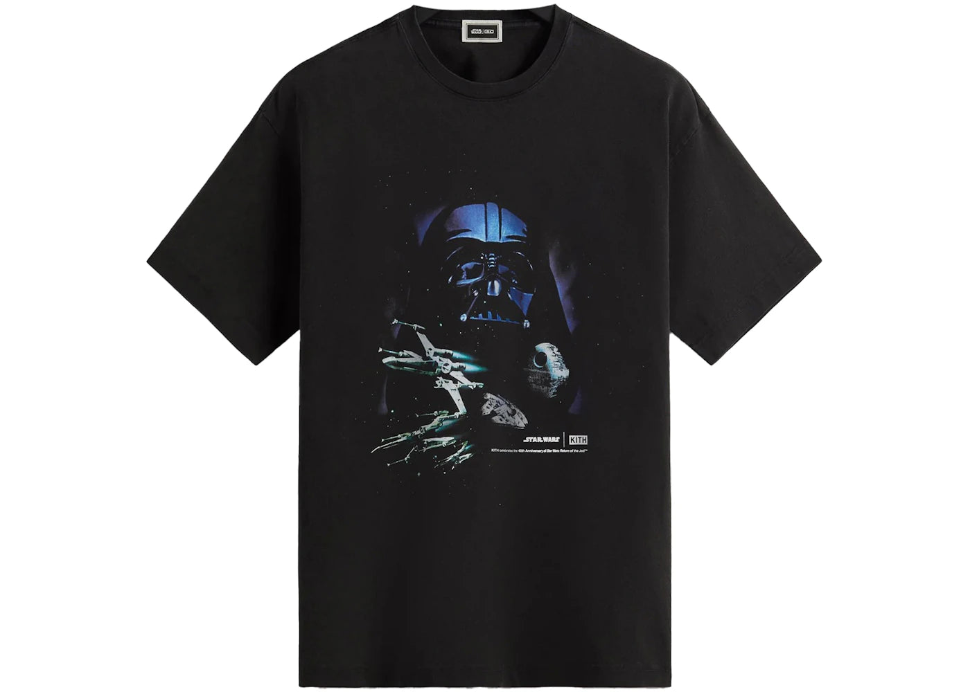 Kith x STAR WARS Darth Vader Space Poster Vintage Tee Black PH