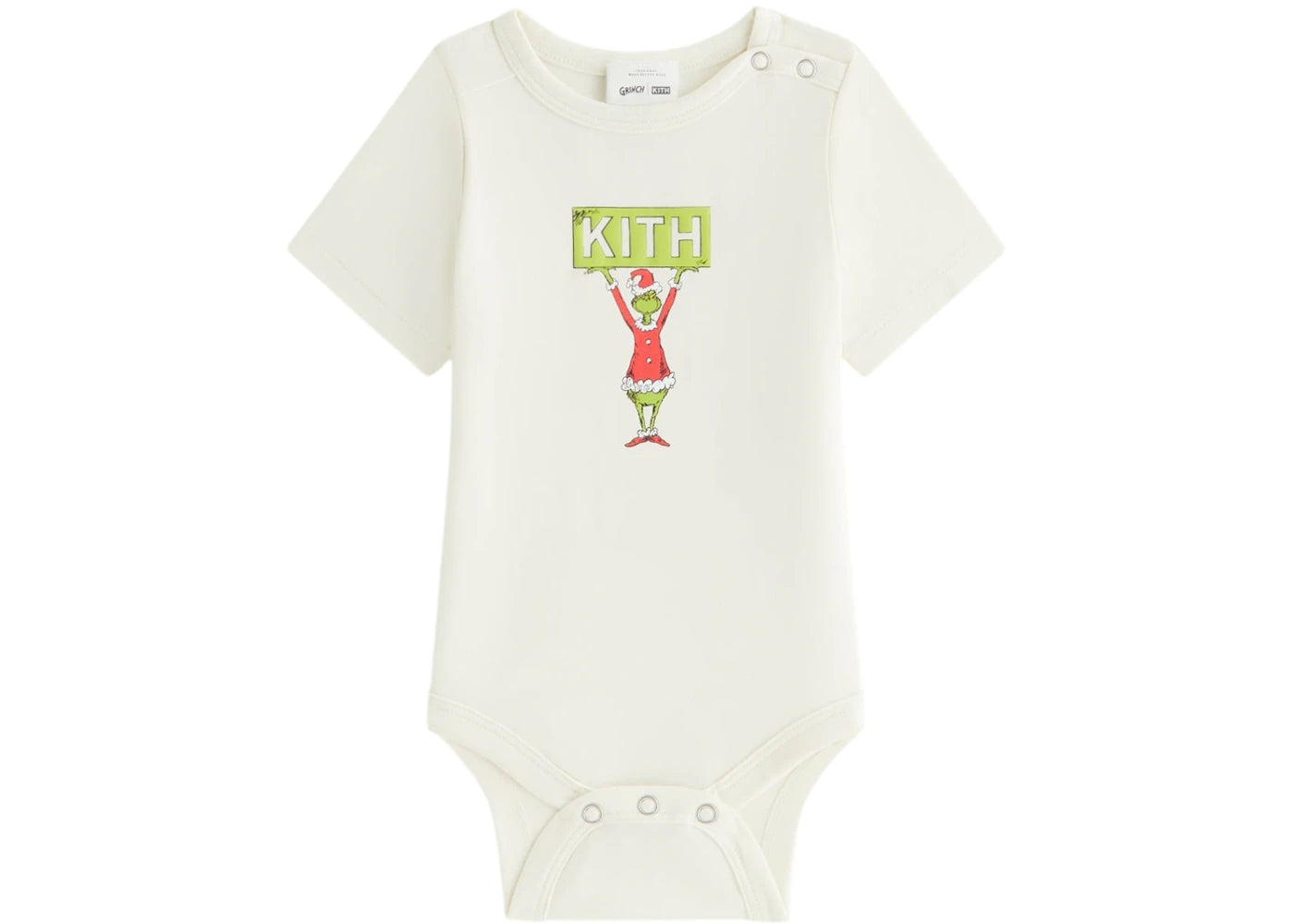 Kith x The Grinch Baby Classic Logo Bodysuit Sandrift