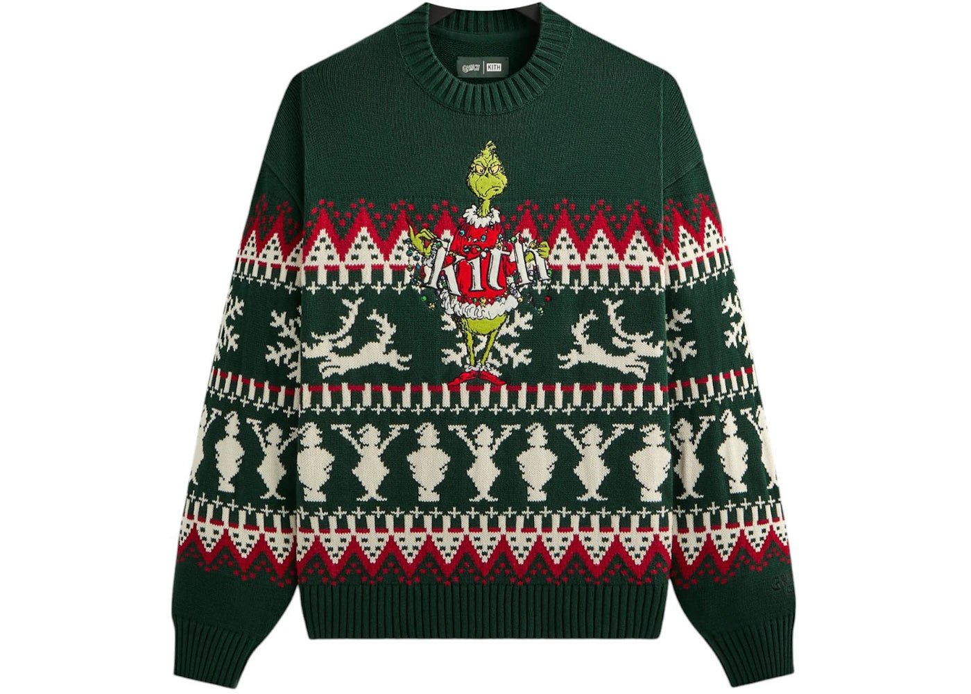 Kith x The Grinch Fair Isle Lewis Crewneck Sweater Stadium