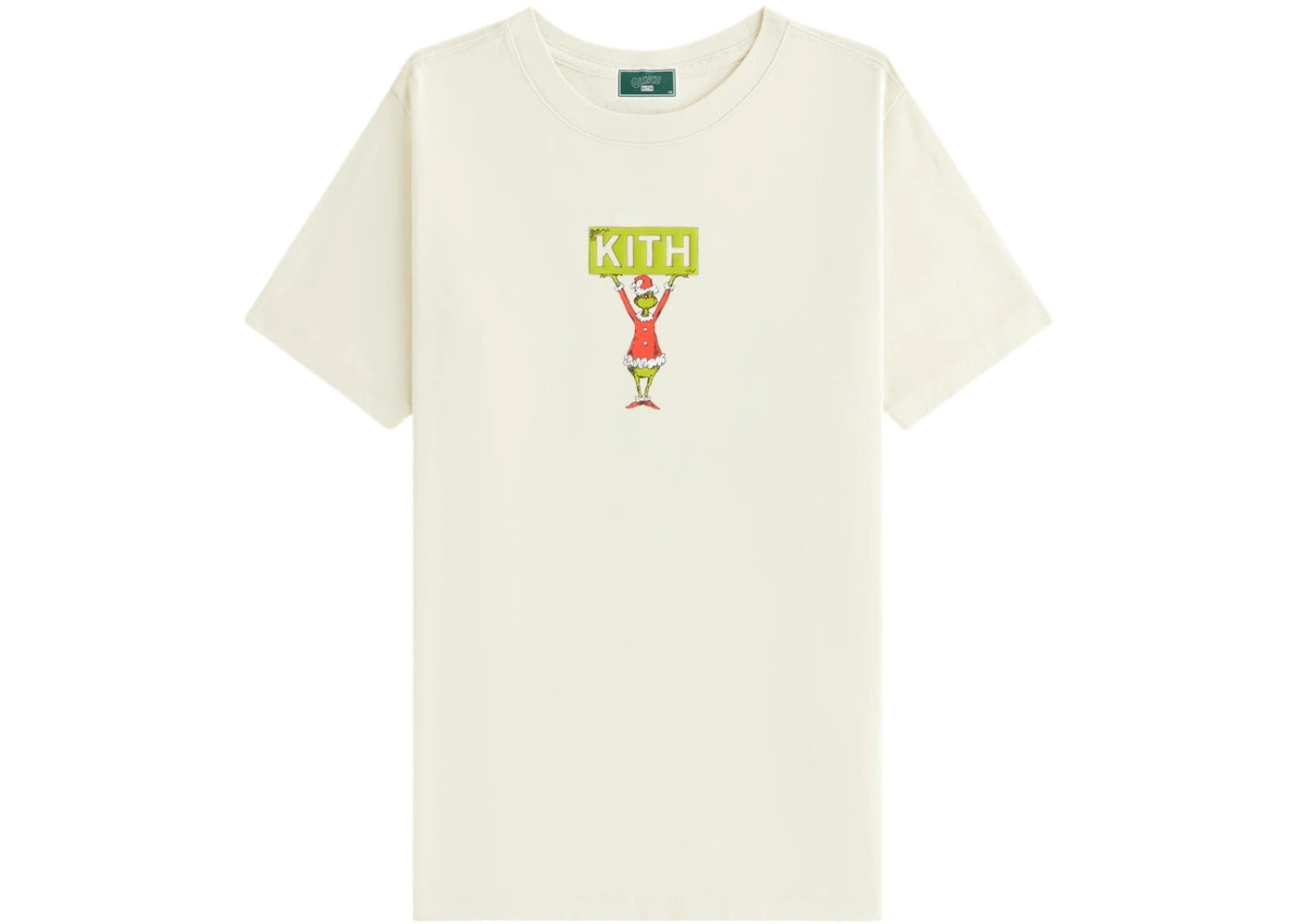 Kith x The Grinch Kids Classic Logo Tee Sandrift