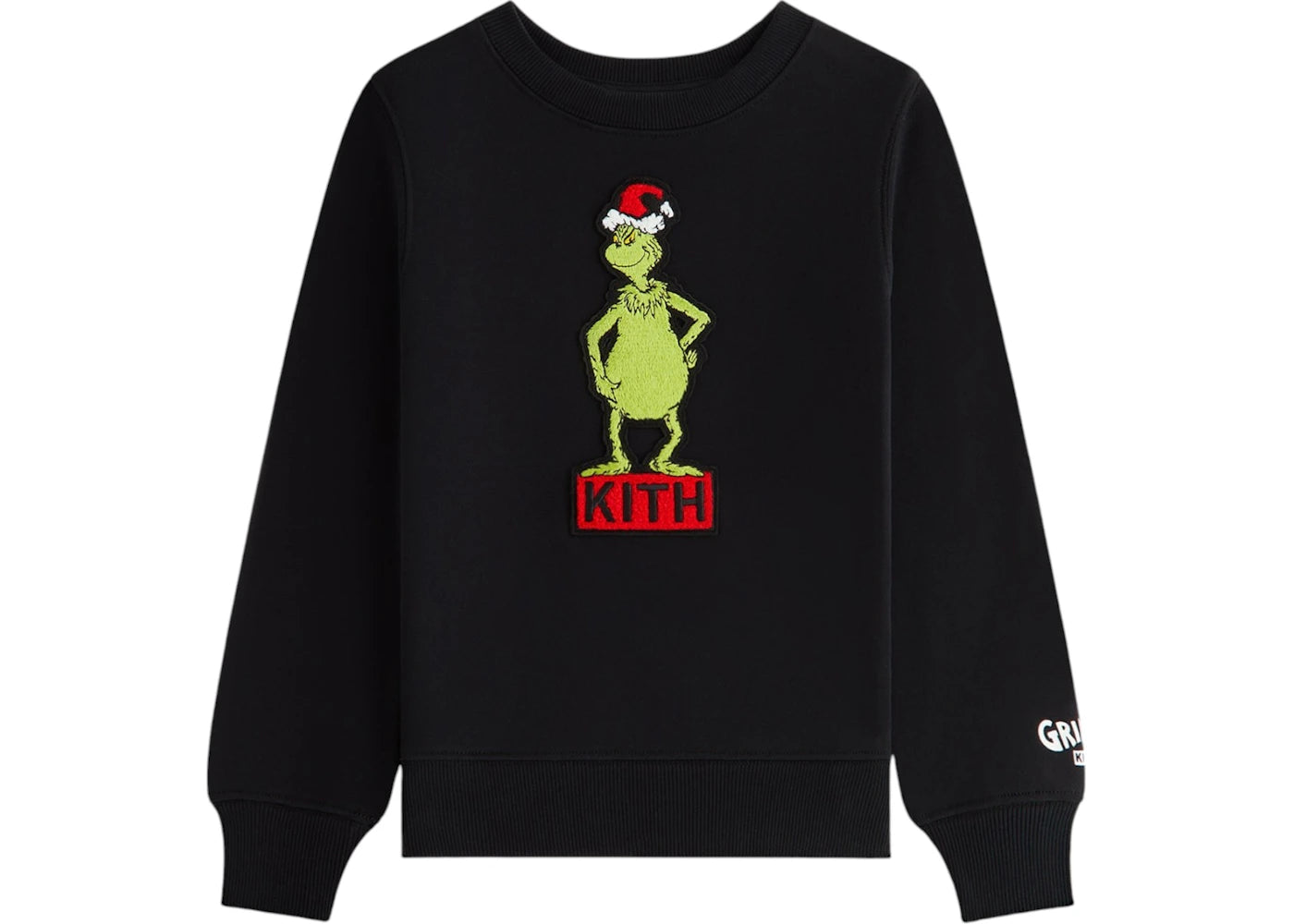 Kith x The Grinch Kids Classic Standing Logo Crewneck Black