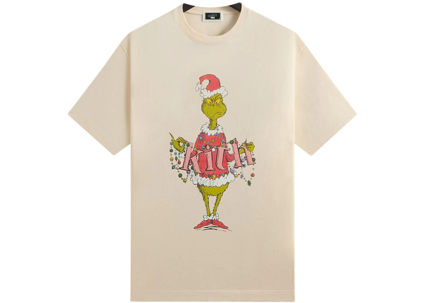 Kith x The Grinch Ornament Vintage Tee Sandrift