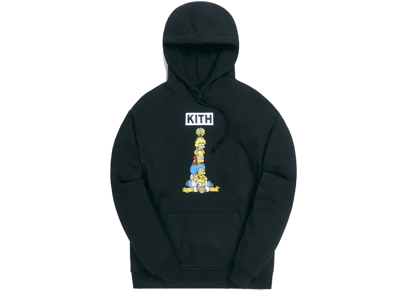 Kith x The Simpsons Family Stack Hoodie Black