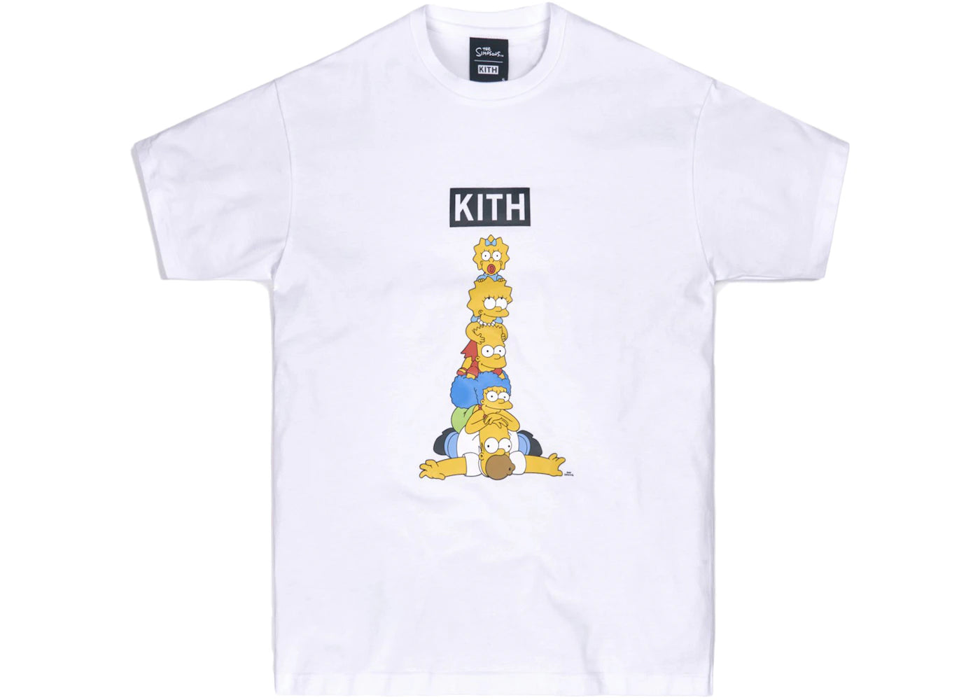 Kith x The Simpsons Family Stack Tee White