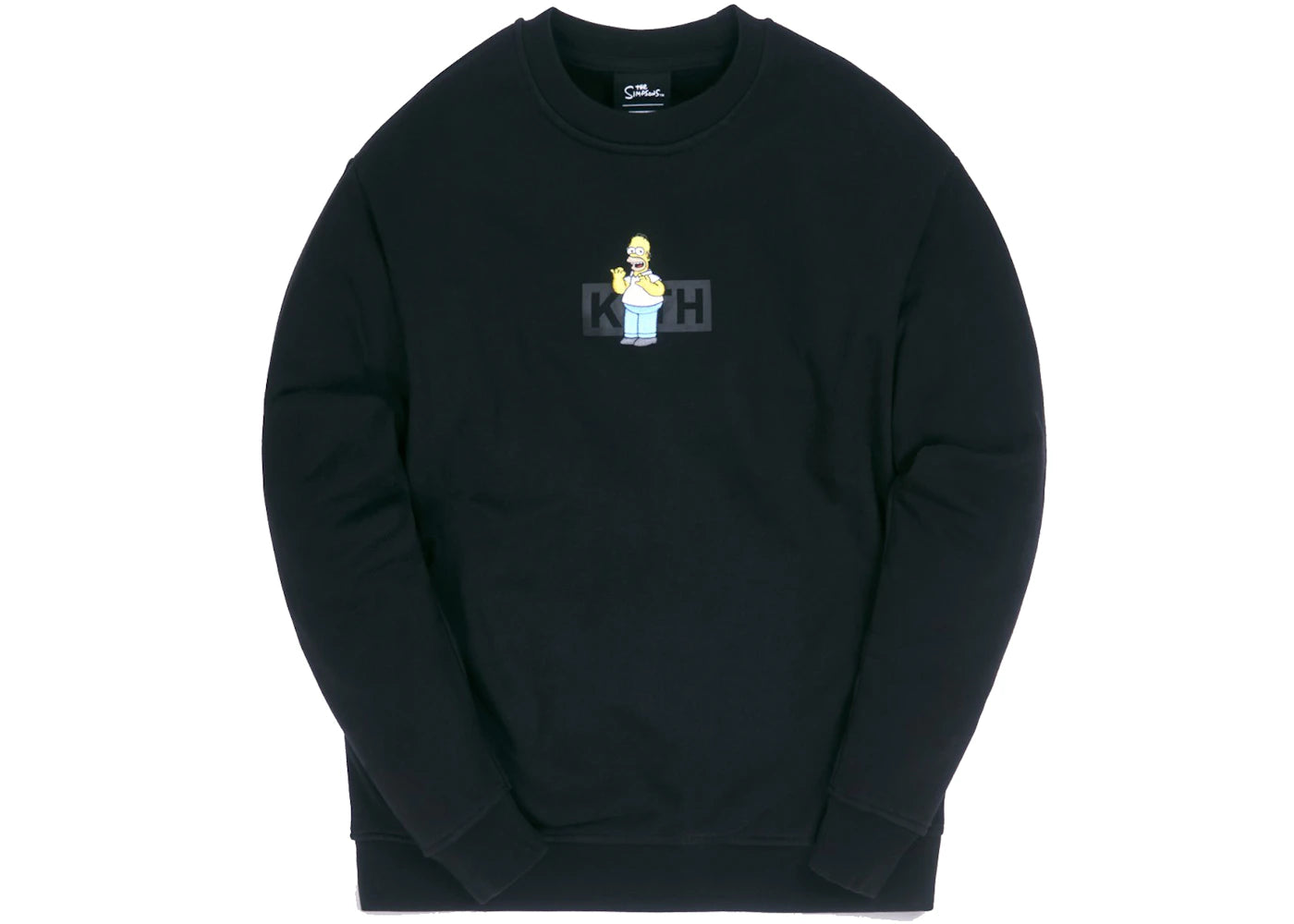 Kith x The Simpsons Homer Box Logo Crewneck Black