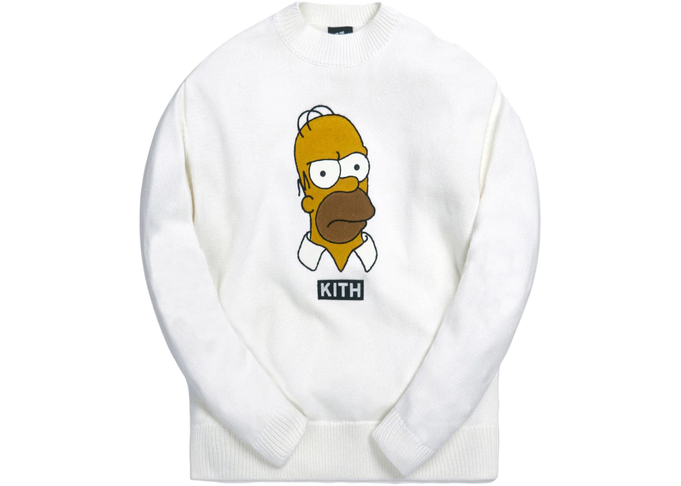 Kith x The Simpsons Homer Intarsia Sweater White