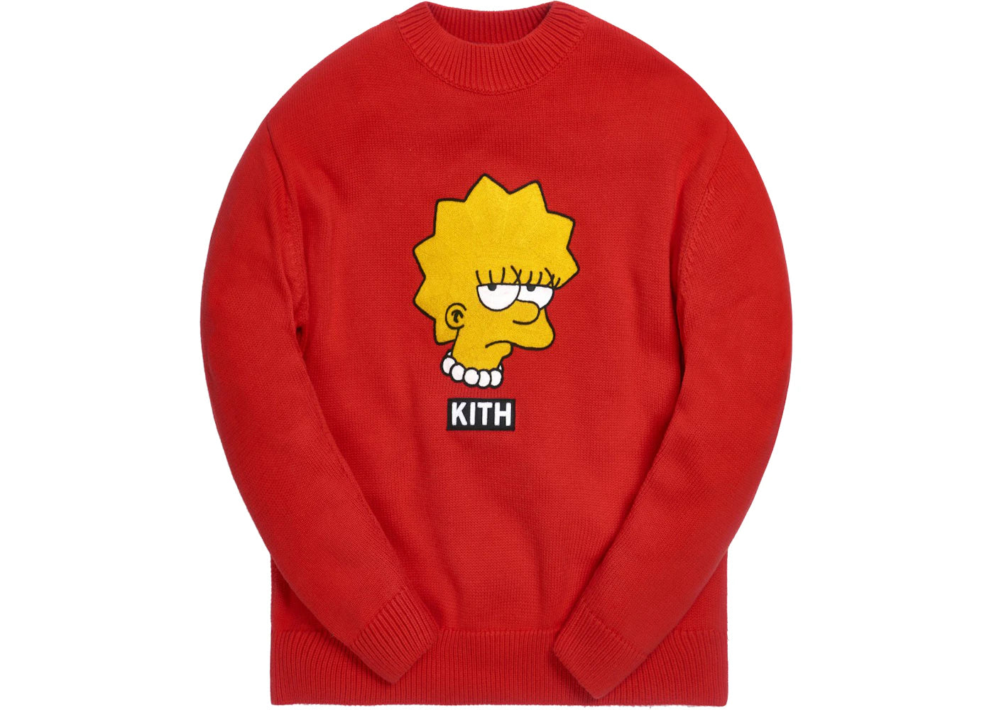 Kith x The Simpsons Lisa Intarsia Sweater Red