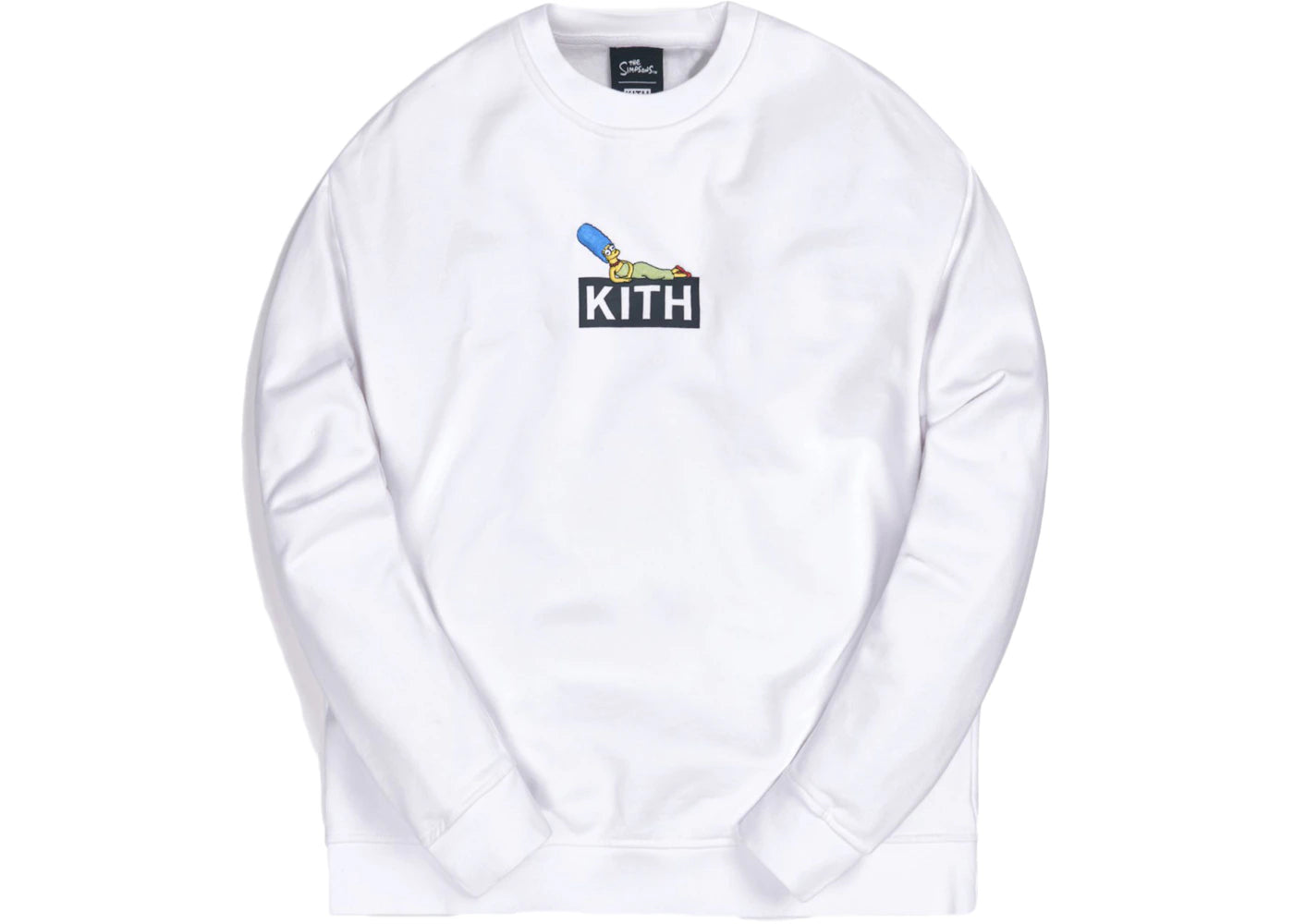 Kith x The Simpsons Marge Box Logo Crewneck White