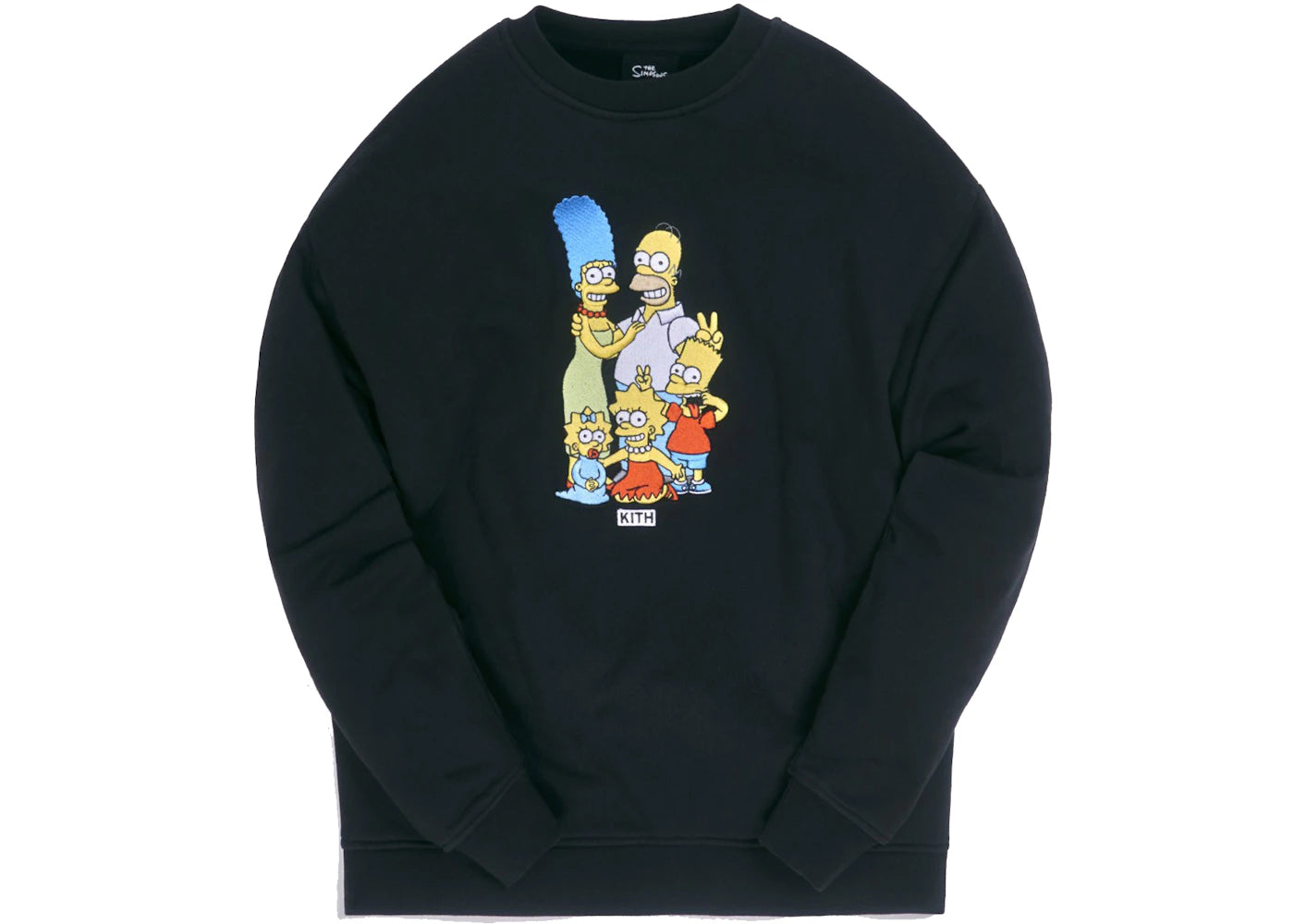 Kith x The Simpsons Portrait Crewneck Black