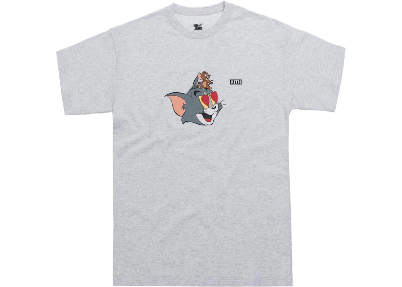 Kith x Tom & Jerry Heart Tee Light Heather Grey