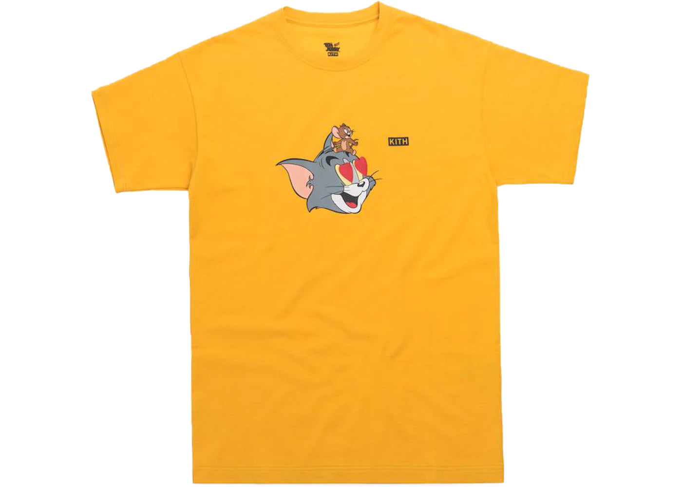 Kith x Tom & Jerry Heart Tee Yellow