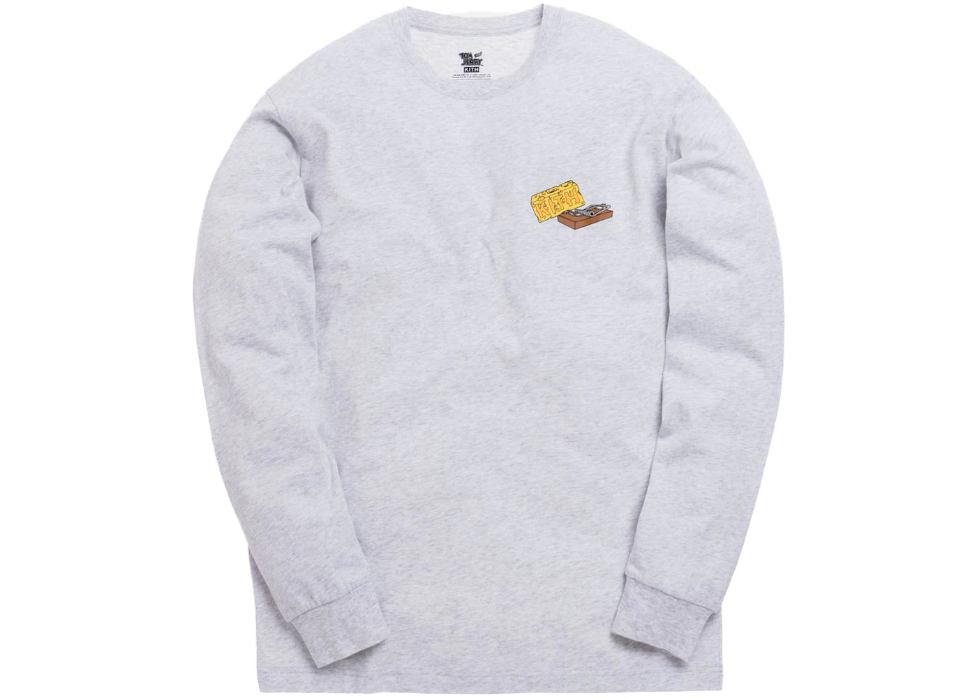 Kith x Tom & Jerry L/S Cheese Tee Light Heather Grey