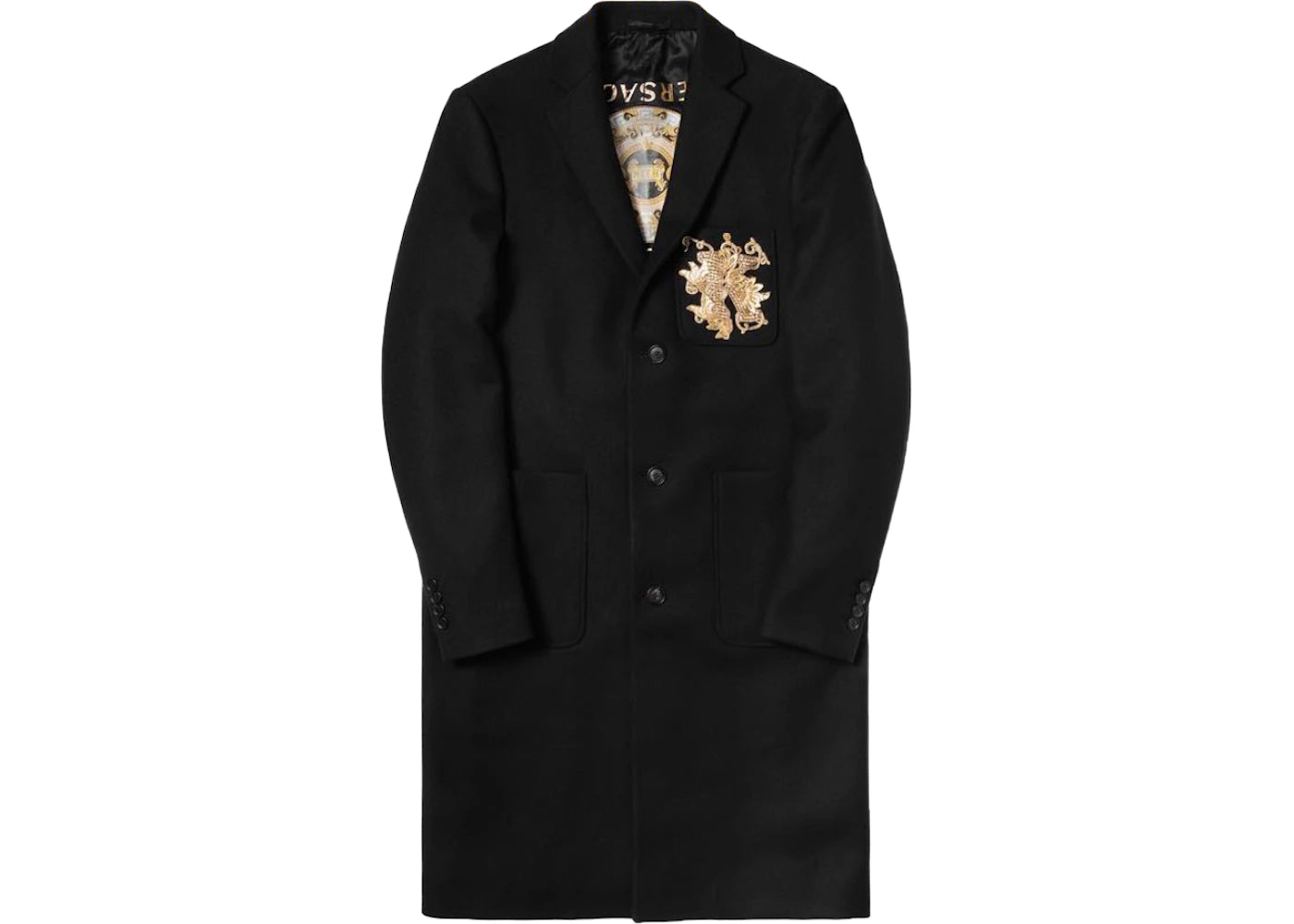 Kith x Versace Camel Hair Topcoat Black