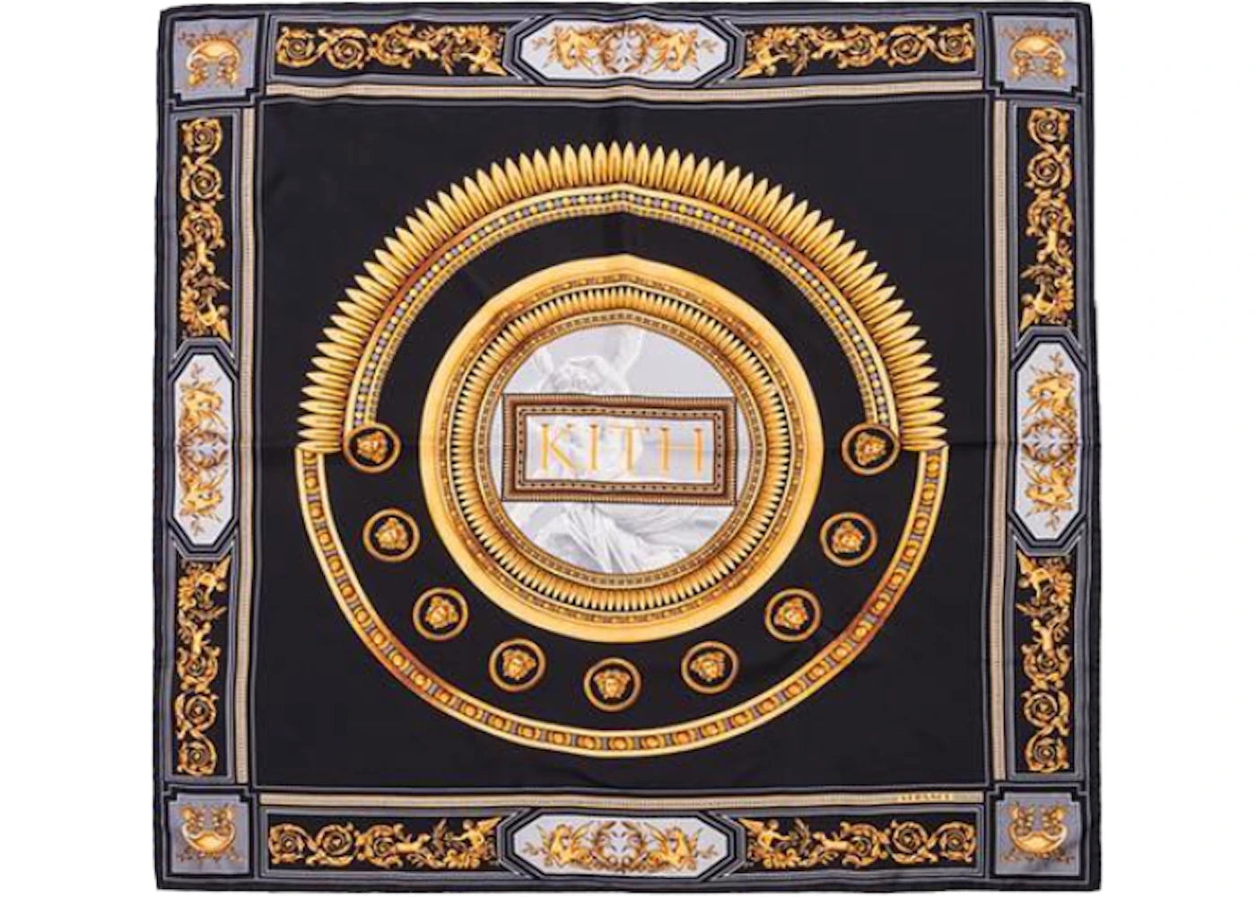 Kith x Versace Greco Silk Scarf Black/Gold