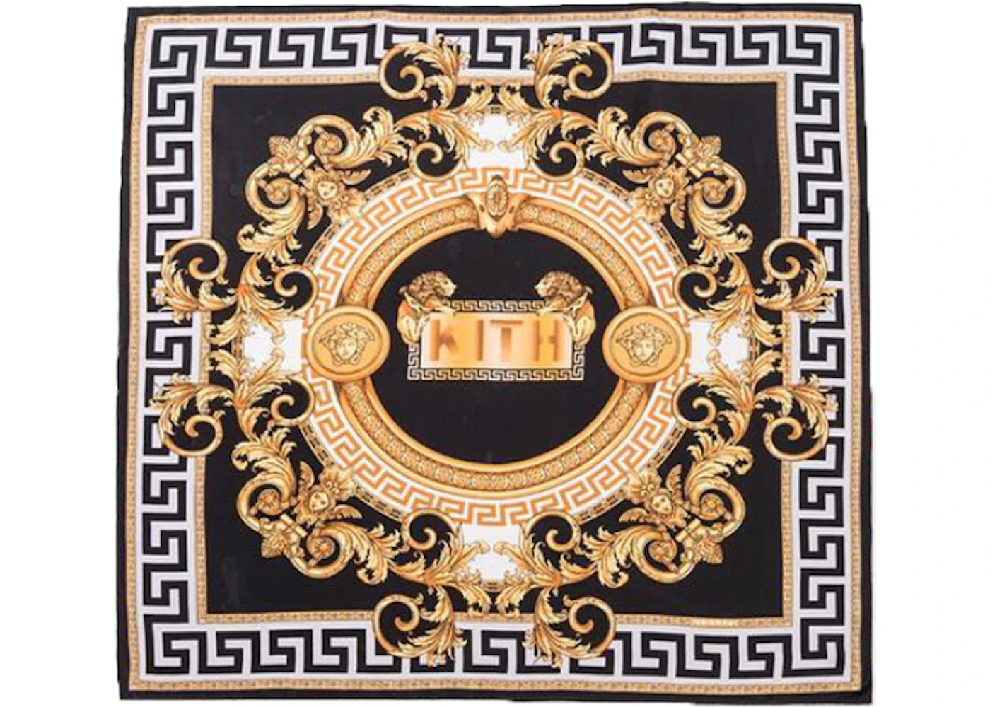 Kith x Versace Lion Silk Scarf Black/Gold