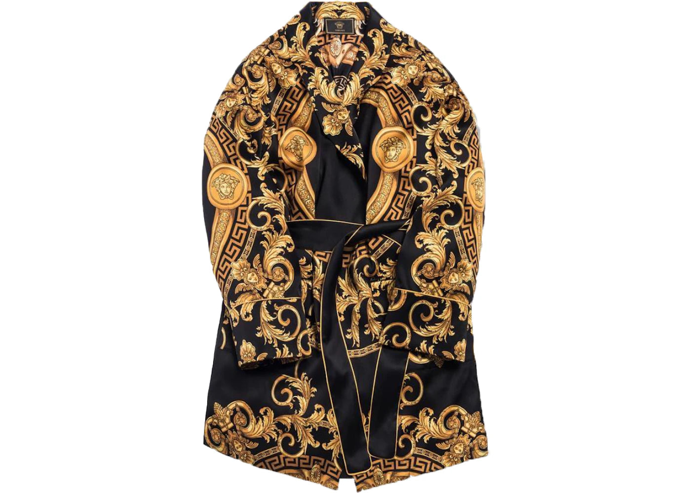 Kith x Versace Women's Greco Silk Robe Black/Gold