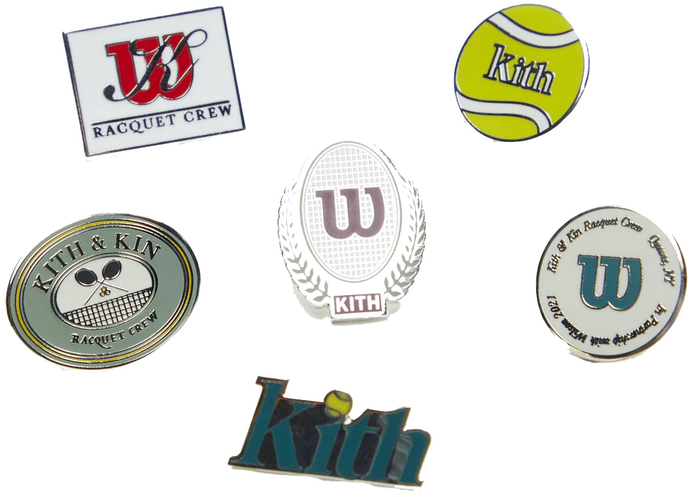 Kith x Wilson Racquet Crew Pin Set Multi