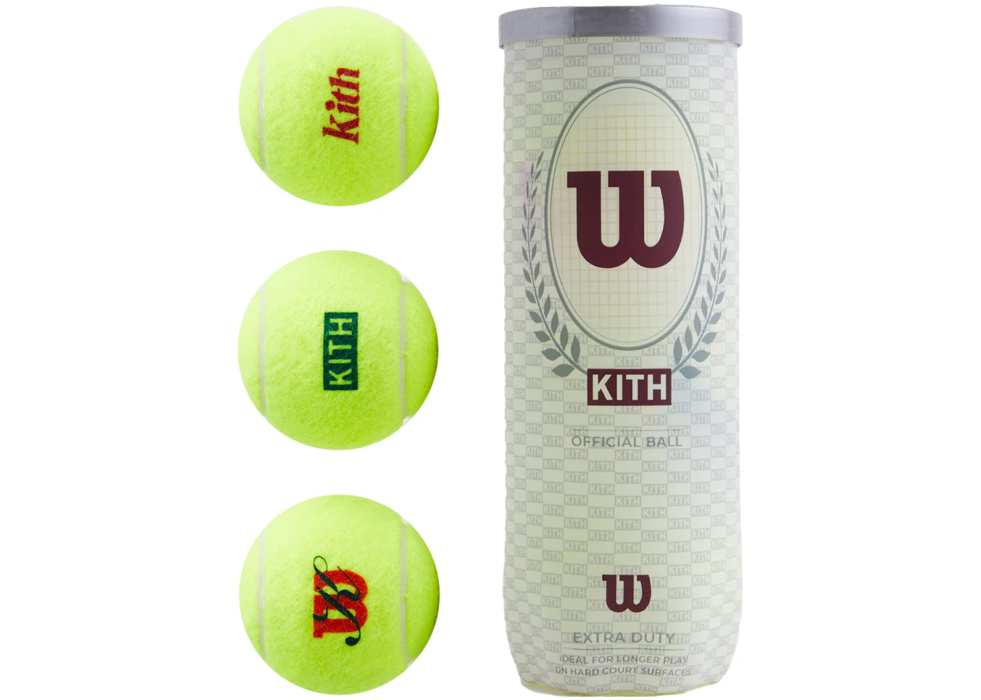 Kith x Wilson Regular Duty Tennis Ball Set Yellow