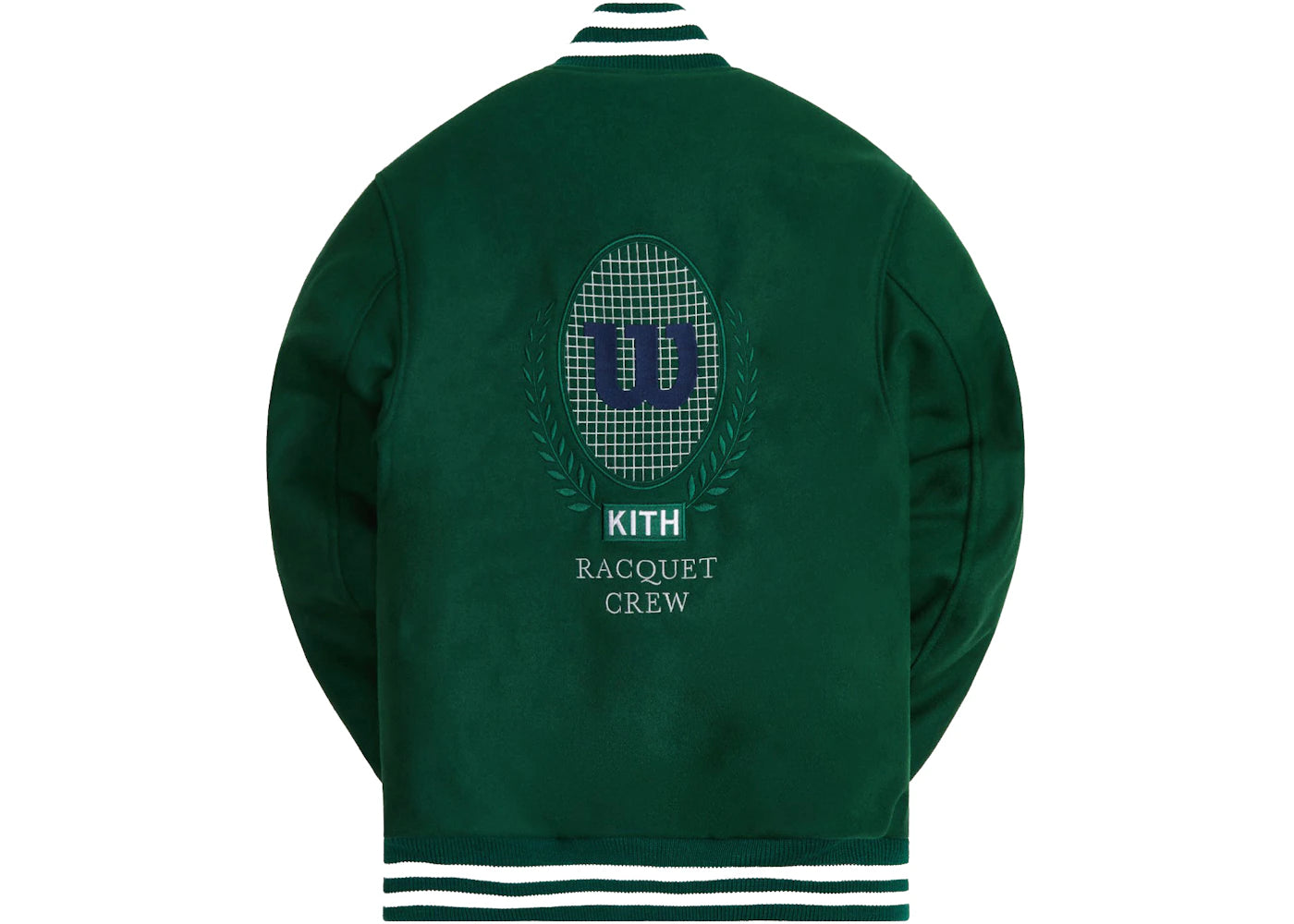 Kith x Wilson Willets Suede Varsity Jacket Conifer